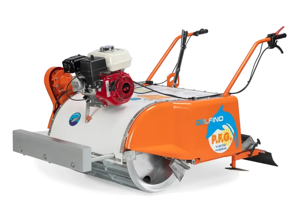 Barredora Limpiadora de Playas PFG Delfino Manual Autopropulsada 5.5 HP - Barredoras de Playas