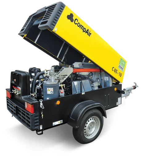 compresor de aire portátil CompAir C76 de 268 CFM